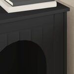 vidaXL Maison pour chat Noir 53 x 52 x 62 cm Bois d'ingénierie