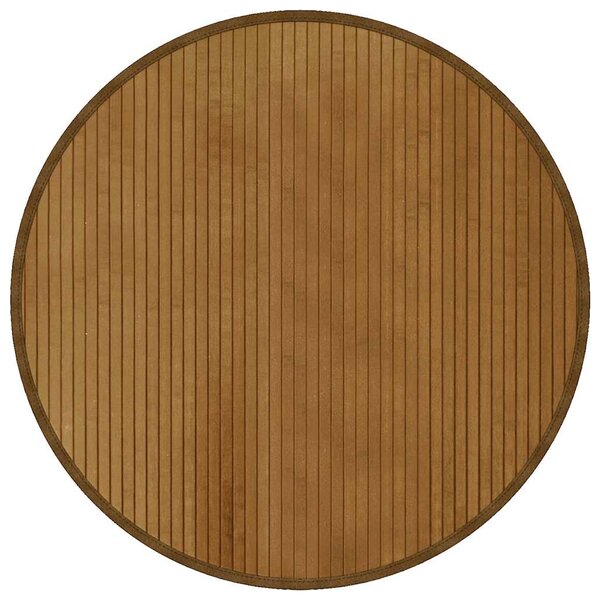 vidaXL Tapis rond marron 80 cm bambou