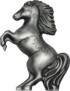 Pièce de monnaie en Argent 1000 Togrog g 31.1 (1 oz) Millésime 2026 Shaped Lunar Year WILD HORSE (PRÉCOMMANDE)