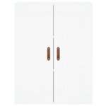 vidaXL Buffet haut Blanc 69 5x34x180 cm Bois d'ingénierie
