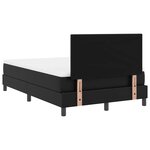 vidaXL Cadre de lit avec matelas Noir 120 x 200 cm Faux cuir