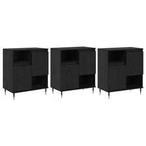 vidaXL Buffets 3 Pièces Chêne noir