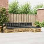 vidaXL Ensemble de canapés d'extérieur 5 pc Blanc et anthracite