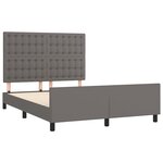 vidaXL Cadre de lit avec tête de lit Gris 140x200 cm Similicuir