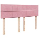 vidaXL Sommier à lattes de lit avec matelas Rose 160x200 cm Velours