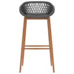 vidaXL Chaises de bar lot de 2 gris