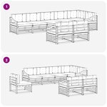 vidaXL Ensemble de canapés d'extérieur 8 pc Naturel et Crème