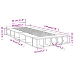 vidaXL Cadre de lit sans matelas blanc 90x190 cm