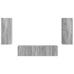 vidaXL Ensemble meuble TV 2 Pièces Gris Sonoma Bois d'ingénierie