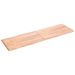 vidaXL Dessus de table bois massif traité bordure assortie