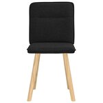 vidaXL Chaises à manger lot de 2 noir tissu