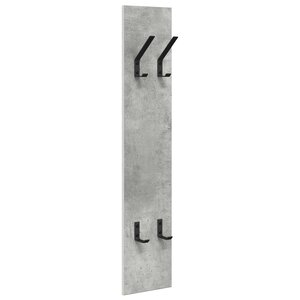 vidaXL Porte-manteau mural avec stockage Gris béton 20 x 1.5 x 100 cm