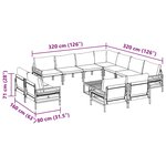 vidaXL Ensemble de canapé de jardin 12 Pièces Anthracite Acier