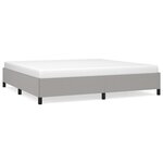 vidaXL Cadre de lit sans matelas gris clair 200x200 cm tissu