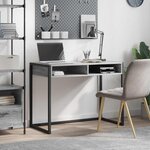 vidaXL Bureau Gris Sonoma 100 x 50 x 75 cm Bois d'ingénierie