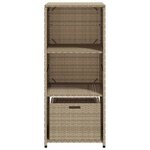 vidaXL Armoire de rangement de jardin beige 50x55x115cm résine tressée
