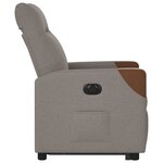 vidaXL Fauteuil inclinable électrique taupe tissu