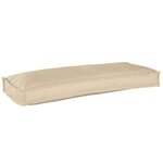 vidaXL Set de coussins de palette 2 Pièces Beige 100 x 40 x 8 cm