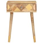 vidaXL Table de chevet 43 x 30 x 58 cm Bois de manguier massif