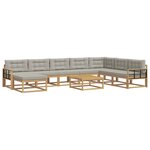 vidaXL Ensemble de canapés d'extérieur 9 pc Blanc et gris clair