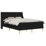 vidaXL Cadre de lit avec matelas avec tête de lit Polyester
