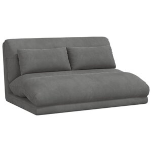 vidaXL Fauteuil de sol ajustable Gris foncé Velours