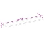 vidaXL Dessus de table 140x20x2 5cm bord vif bois massif manguier brut