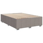 vidaXL Sommier à lattes de lit avec matelas Taupe 140x190 cm Tissu