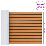 vidaXL Tapis de bateau Rayé Marron et noir 240 x 60 cm EVA
