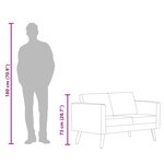 vidaXL Canapé à 2 places tissu jaune