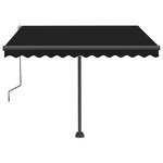 vidaXL Auvent manuel rétractable avec LED 300x250 cm Anthracite
