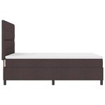 vidaXL Lit à ressorts avec matelas Marron foncé 160 x 200 cm tissu