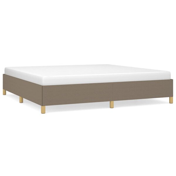 vidaXL Cadre de lit sans matelas taupe 200x200 cm tissu