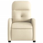 vidaXL Fauteuil inclinable électrique Crème Tissu