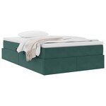 vidaXL Lit avec rangement et matelas Vert foncé 120 x 200 cm Velours