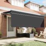 vidaXL Auvent Rétractable Anthracite 400 x 200 cm