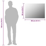 vidaXL Miroir sans cadre 80x60 cm Verre