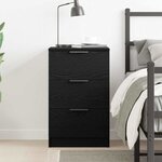 vidaXL Cabinet de chevet Chêne noir 40 x 65 x 65 cm Bois d'ingénierie