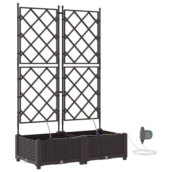 vidaXL Pots de jardin Marron 80 x 40 x 126 cm Acier