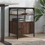 vidaXL Support d'imprimante à 3 niveaux chêne marron 50x40x76 cm