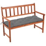 vidaXL Banc de jardin avec coussin 120 cm Bois d'acacia massif
