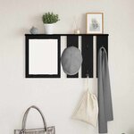 vidaXL Porte-manteau mural avec étagère Chêne noir 85 x 10 x 45 cm