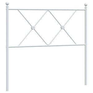 vidaXL Tête de lit de remplacement métal blanc 90 cm
