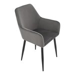 Lot de 2 chaises de salle à manger 86 x 57 x 56 cm gris foncé 03_0006728