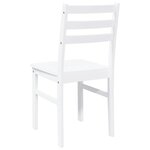 vidaXL Chaises à manger 2 Pièces blanc bois massif caoutchouc