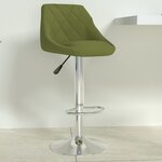 vidaXL Tabouret de bar Vert clair Velours