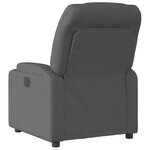 vidaXL Fauteuil inclinable en tissu gris foncé