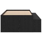vidaXL Cadre de Lit de Rangement Chêne Noir 75x190 cm