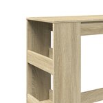vidaXL Table de bar avec étagères chêne sonoma bois d'ingénierie