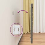 vidaXL Tête de lit murale Gris 141x3x63 cm Bois massif de pin